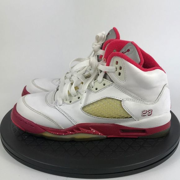 Nike Air Jordan 5 Retro Scarlet Fire Red 440892-101 Women’s Size 6 (4.5Y) - Picture 8 of 12